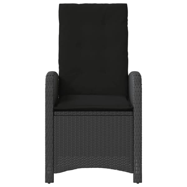 vidaXL Caféset med dynor 3 delar svart konstrotting