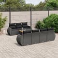 Miniatyrbillede 2 af 4: vidaXL sofasæt til haven 8 dele med hynder polyrattan sort