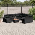 Miniatyrbillede 3 af 3: vidaXL sofasæt til haven 11 dele med hynder polyrattan sort