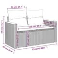 Miniatyrbillede 10 af 11: vidaXL havesofasæt 7 dele med hynder polyrattan beige