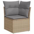 Miniatyrbillede 2 af 11: vidaXL havesofasæt 7 dele med hynder polyrattan beige