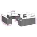 Miniatyrbillede 6 af 11: vidaXL spisebordssæt til haven 13 dele med hynder polyrattan beige
