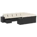 Miniatyrbillede 3 af 4: vidaXL sofasæt til haven 11 dele med hynder polyrattan sort