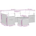 Miniatyrbillede 2 af 3: vidaXL sofasæt til haven 7 dele med hynder polyrattan beige