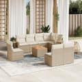 Miniatyrbillede 3 af 3: vidaXL sofasæt til haven 9 dele med hynder polyrattan beige