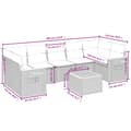 Miniatyrbillede 2 af 3: vidaXL sofasæt til haven 8 dele med hynder polyrattan beige