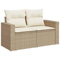 Miniatyrbillede 2 af 11: vidaXL sofasæt til haven 11 dele med hynder polyrattan beige