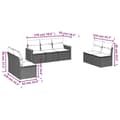 Miniatyrbillede 5 af 9: vidaXL sofasæt til haven 7 dele med hynder polyrattan beige