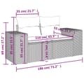 Miniatyrbillede 10 af 11: vidaXL sofasæt til haven 11 dele med hynder polyrattan beige