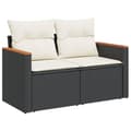 Miniatyrbillede 4 af 11: vidaXL sofasæt til haven 13 dele med hynder polyrattan sort