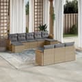 Miniatyrbillede 11 af 11: vidaXL havesofasæt 10 dele med hynder polyrattan beige