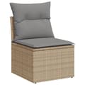 Miniatyrbillede 4 af 11: vidaXL sofasæt til haven 10 dele med hynder polyrattan beige