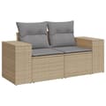 Miniatyrbillede 6 af 11: vidaXL sofasæt til haven 10 dele med hynder polyrattan beige