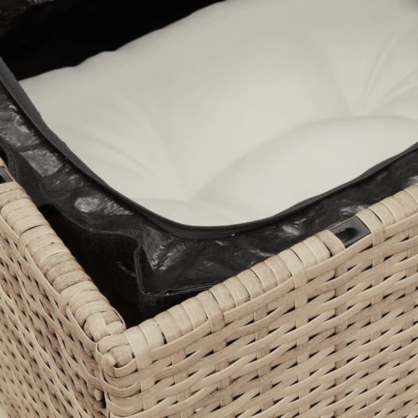 vidaXL sofasæt til haven 6 dele med hynder polyrattan beige