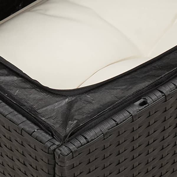 vidaXL sofasæt til haven 8 dele med hynder polyrattan sort