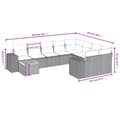 Miniatyrbillede 4 af 4: vidaXL sofasæt til haven 10 dele med hynder polyrattan beige