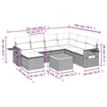 Miniatyrbillede 2 af 3: vidaXL sofasæt til haven 8 dele med hynder polyrattan grå