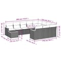 Miniatyrbillede 2 af 3: vidaXL sofasæt til haven 11 dele med hynder polyrattan beige