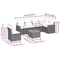Miniatyrbillede 7 af 11: vidaXL sofasæt til haven 7 dele med hynder polyrattan beige