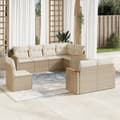 Miniatyrbillede 11 af 11: vidaXL sofasæt til haven 8 dele med hynder polyrattan beige