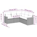 Miniatyrbillede 6 af 11: vidaXL sofasæt til haven 5 dele med hynder polyrattan beige