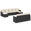 Miniatyrbillede 1 af 11: vidaXL sofasæt til haven 10 dele med hynder polyrattan sort