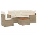 Miniatyrbillede 1 af 11: vidaXL sofasæt til haven 6 dele med hynder polyrattan beige