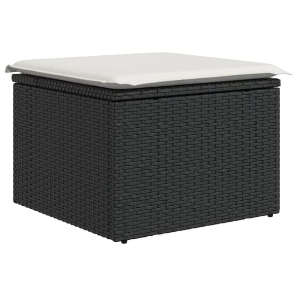 vidaXL sofasæt til haven 13 dele med hynder polyrattan sort