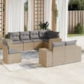 Miniatyrbillede 2 af 4: vidaXL sofasæt til haven 8 dele med hynder polyrattan beige
