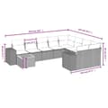 Miniatyrbillede 4 af 4: vidaXL sofasæt til haven 10 dele med hynder polyrattan sort