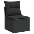 Miniatyrbillede 3 af 11: vidaXL sofasæt til haven 10 dele med hynder polyrattan sort