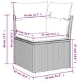 Miniatyrbillede 7 af 11: vidaXL sofasæt til haven 10 dele med hynder polyrattan sort