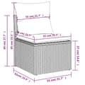 Miniatyrbillede 8 af 11: vidaXL sofasæt til haven 10 dele med hynder polyrattan sort