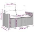 Miniatyrbillede 9 af 11: vidaXL sofasæt til haven 10 dele med hynder polyrattan sort