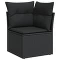 Miniatyrbillede 2 af 11: vidaXL sofasæt til haven 10 dele med hynder polyrattan sort