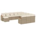 Miniatyrbillede 1 af 11: vidaXL sofasæt til haven 12 dele med hynder polyrattan beige