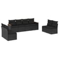 Miniatyrbillede 1 af 9: vidaXL sofasæt til haven 8 dele med hynder polyrattan sort