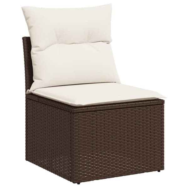vidaXL sofasæt til haven 8 dele med hynder polyrattan brun