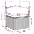 Miniatyrbillede 7 af 9: vidaXL sofasæt til haven 8 dele med hynder polyrattan brun
