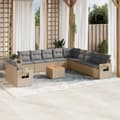 Miniatyrbillede 3 af 3: vidaXL havesofasæt 12 dele med hynder polyrattan beige
