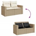 Miniatyrbillede 4 af 11: vidaXL sofasæt til haven 6 dele med hynder polyrattan beige