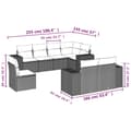 Miniatyrbillede 4 af 4: vidaXL sofasæt til haven 8 dele med hynder polyrattan beige