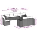 Miniatyrbillede 4 af 4: vidaXL sofasæt til haven 8 dele med hynder polyrattan grå