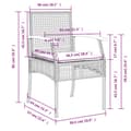 Miniatyrbilde 7 av 9: vidaXL Hagespisegruppe med puter 5 deler svart polyrotting