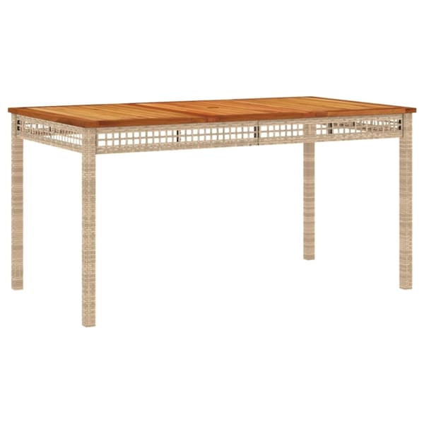 vidaXL Hagespisegruppe med puter 5 deler polyrotting beige