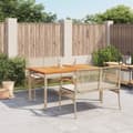 Miniatyrbillede 1 af 9: vidaXL spisebordssæt til haven 3 dele med hynder polyrattan beige