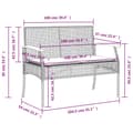 Miniatyrbilde 7 av 9: vidaXL Hagespisegruppe med puter 3 deler beige polyrotting