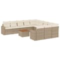 Miniatyrbillede 1 af 11: vidaXL sofasæt til haven 12 dele med hynder polyrattan beige