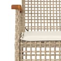 Miniatyrbilde 4 av 11: vidaXL Hagespisegruppe med puter 5 deler polyrotting beige