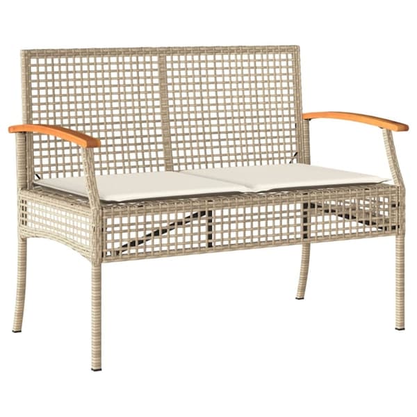 vidaXL Hagespisegruppe med puter 5 deler polyrotting beige